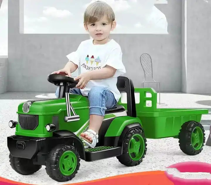 Lightweight Kids Sliding Tractor - Electric Toy Car with Lights and Music