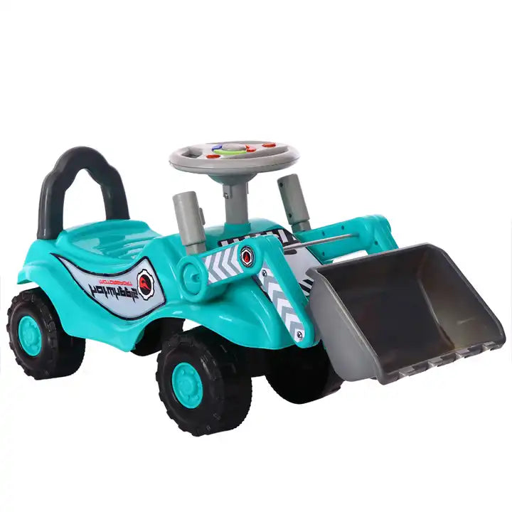 LC-ROC0067 Kids Children Pedal Tractor Ride On Toy - Excavator Tractor with Bucket and Removable Digger