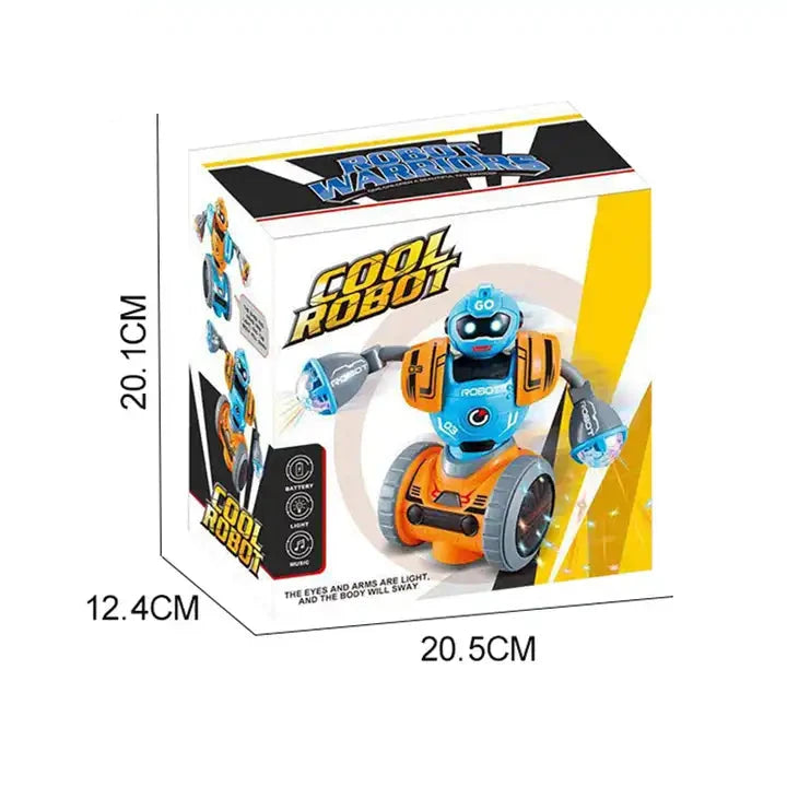 Battery Operated Fighting Robot Toy with Lights - Interactive Play for Kids