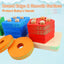 Educational Wooden Sorting Stacking Toys for Toddlers - Fun Developmental Play with DDP Shipping to Saudi Arabia