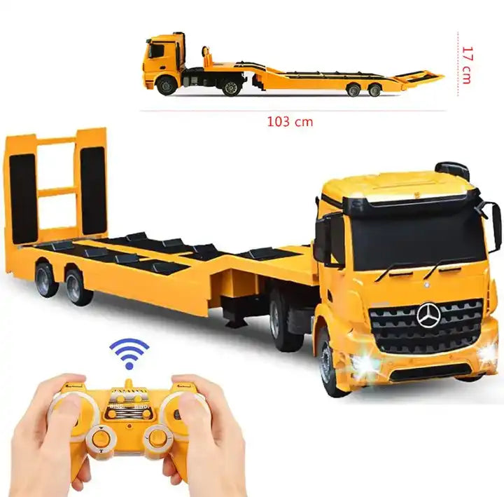 1:20 2.4G Remote Control Flat Trailer - Detachable Flatbed Semi-Hanging Tractor