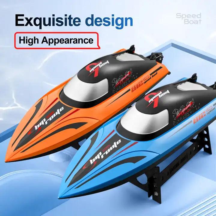 40km/h High-Speed RC Boat Ship Yacht Toy - 2.4G 4CH Remote Control Water Cooling Jet Speedboat for Pools and Lakes