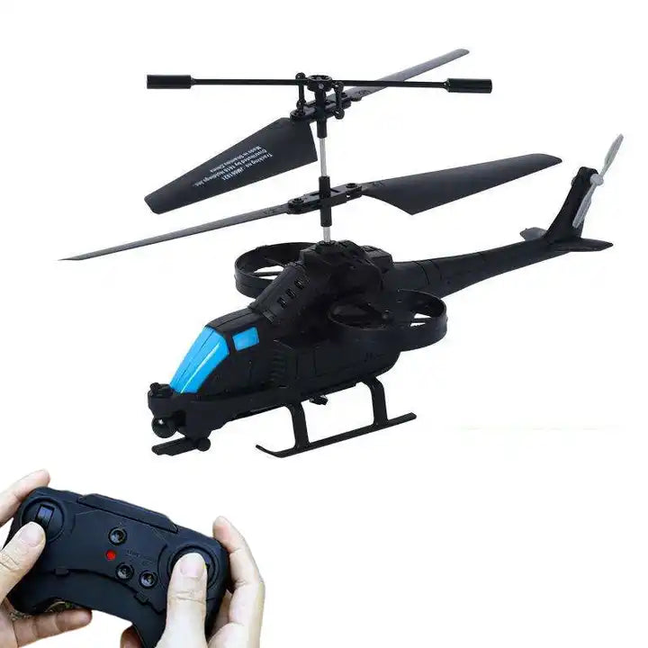 High-performance RC helicopter in flight; keywords: RC helicopters for beginners, best RC helicopters 2024, remote control helicopters with camera, electric RC helicopters, nitro RC helicopters