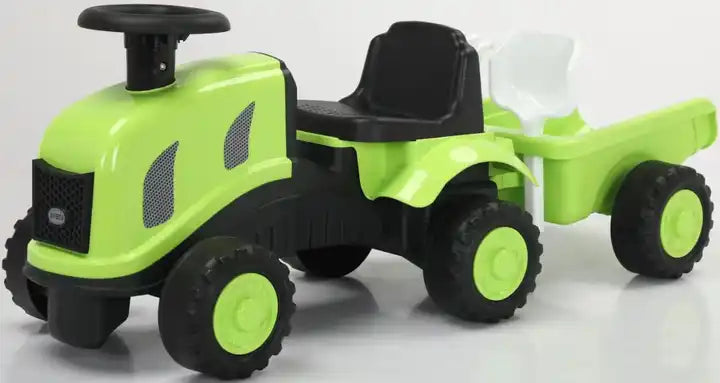 Ride-On Tractor with Trailer - Foot-to-Floor Toy for Fun Outdoor Adventures