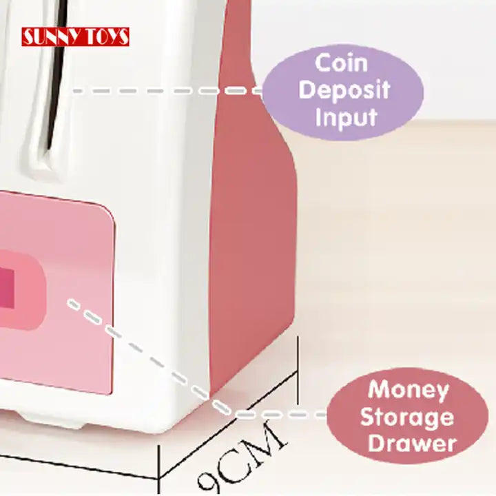 Electric Cash Register Piggy Bank | Musical Light-Up Monkey ATM Toy for Kids