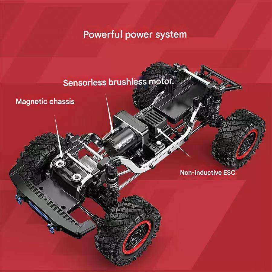 MJX H12P 1/12 4CH 4WD RC Car Climbing Off-Road Vehicle Brushless High-Speed RC Truck – Black