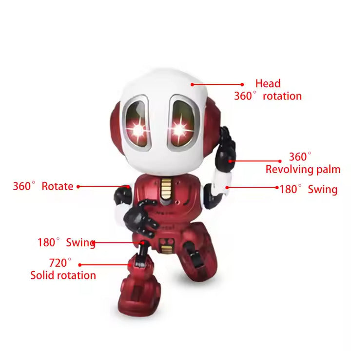 Interactive Battery-Operated Smart Robot Toy - Metal Design with Light & Music for Kids