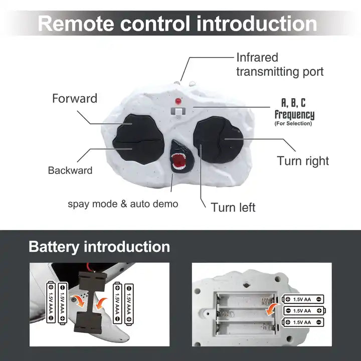 RC Shark Toy - Remote Control Robot with Spray Function for Kids Ages 5-10 Years