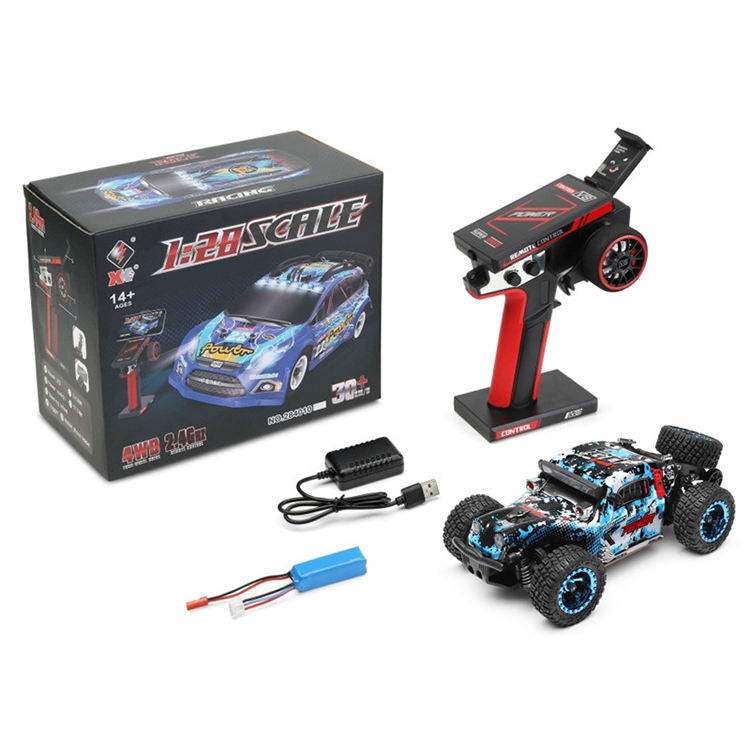 Toyigo 1:28 Scale 2.4GHz 4WD High-Speed RC Off-Road Rally Truck – Ready-to-Run Electric Remote Control Car for Kids & Adults