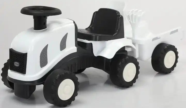 Ride-On Tractor with Trailer - Foot-to-Floor Toy for Fun Outdoor Adventures