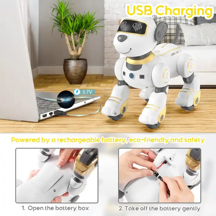 Interactive Robot Puppy with Wireless Remote Control | Kids Robotic Dog Toy | Electronic Pet RC Animal