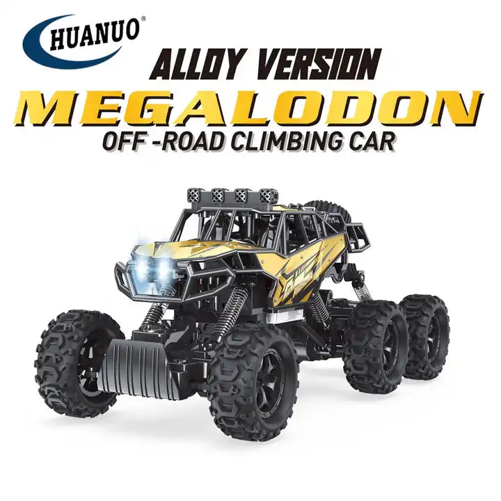 1/10 Scale Off-Road Climbing Truck - 2.4GHz 6WD Remote Control Car with Lights