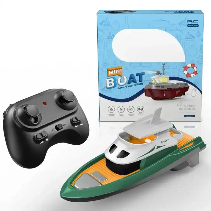 2.4GHz Dual-Mode RC Racing Boat – Waterproof Remote Control Vessel for Kids with Balanced Electric Drive