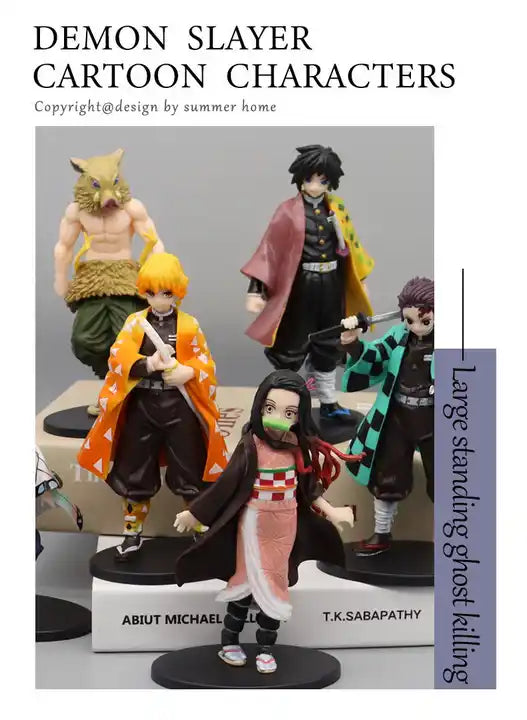 Demon Slayer Action Figures Set - Kamado Nezuko & Tanjirou - 6 Style Collectible Model Dolls (Full Collection)