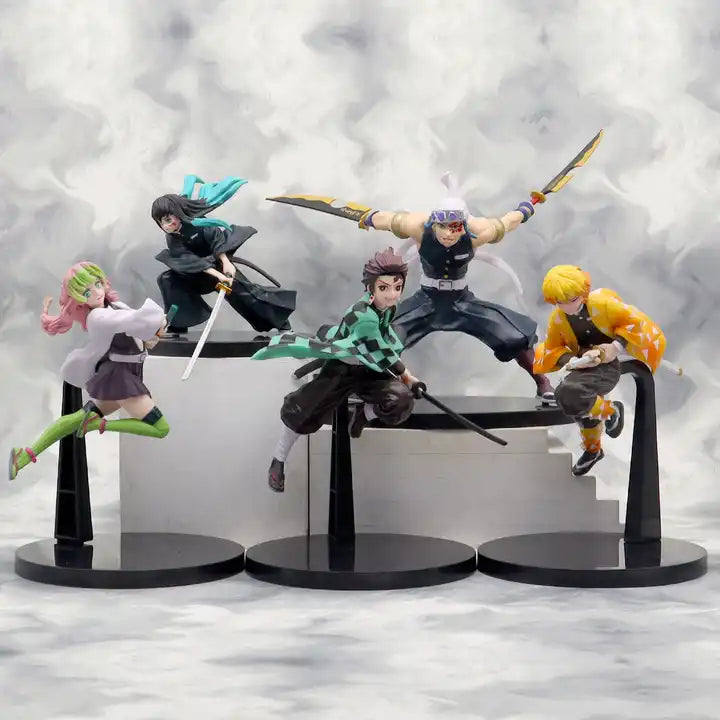 6 Styles Figurine Statues - Demon Slayer Kimetsu no Yaiba Battle Kamado Nezuko Kamado Tanjirou Kanroji Mitsuri PVC Anime Figure