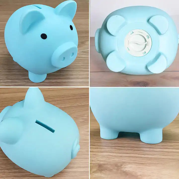 Pig-Shaped Money Box | Plastic Piggy Coin Bank for Kids