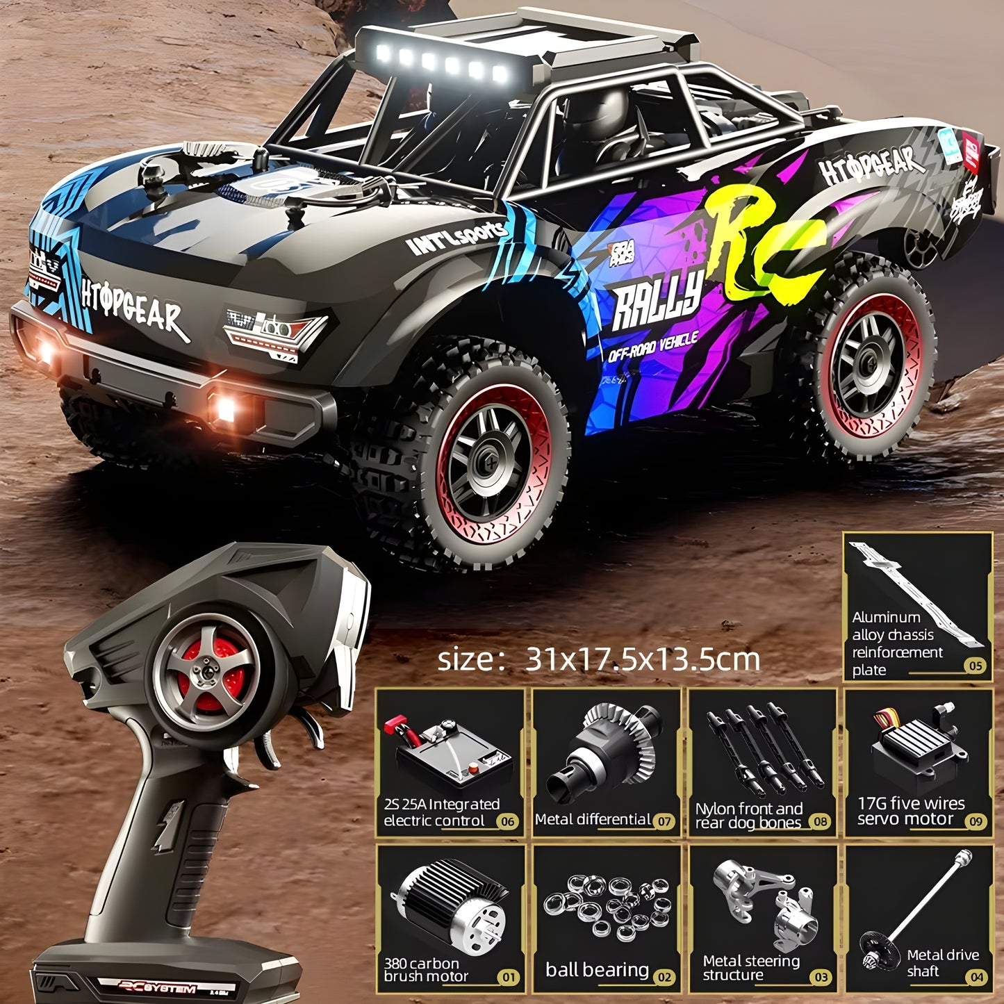 SCY 18103 1/16 RC Car 4WD Brushless Electric Racing Short Course Truck - 2.4G Remote Control