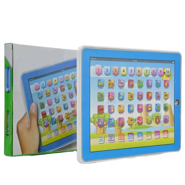 Hot kids children intelligent language learning machine for childhood laptop computer early educational toys with teach spanish