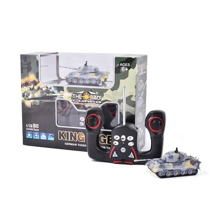 1:72 Remote Control Tank - RC Toy Car with Lights