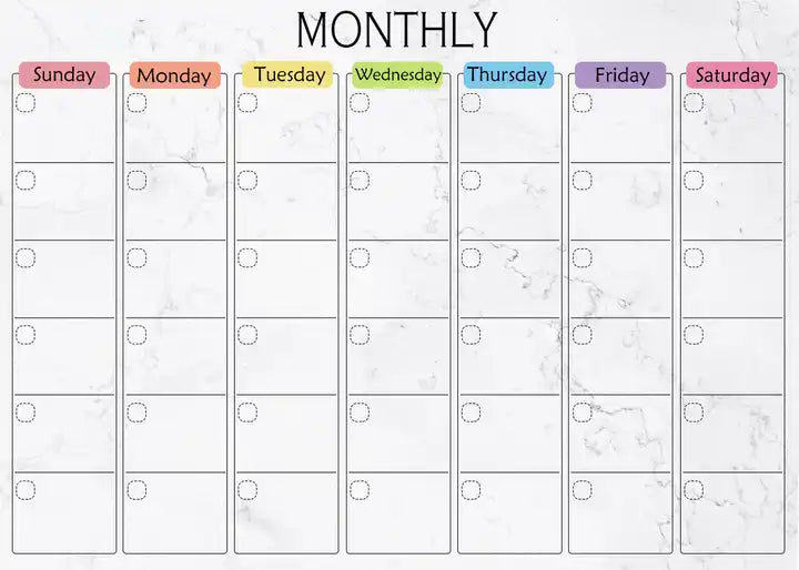 New Weekly Meal Planner Magnetic Calendar Dry Erase Calendar Planner for Kids