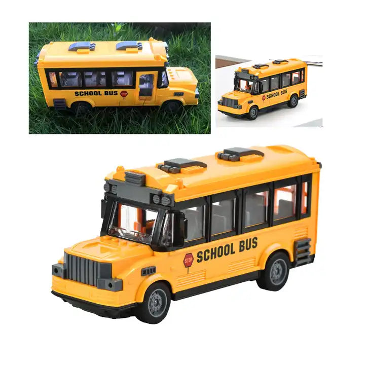 Remote Control Electronic School Bus - Classic City Bus Toy with LED Lights