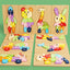 Montessori Cartoon Early Education Wooden Jigsaw Puzzle Board Game for Children