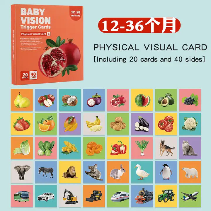 High Contrast Baby Flashcards ? Visual Stimulation Cards in Black and White for Babies