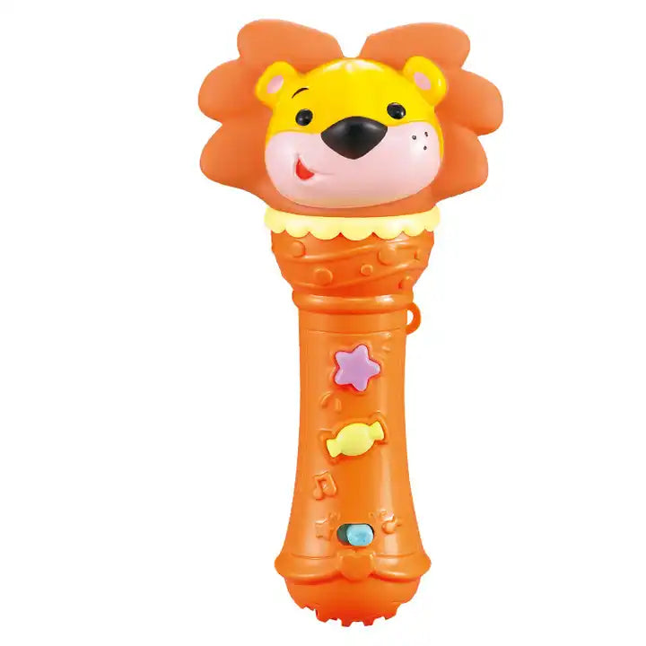 Kids Handheld Wireless Microphone Toy – Cartoon Karaoke Singing Musical Instrument for Ages 3-7