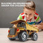 2.4G 4WD Remote Control Dump Truck - 11CH Engineering Truck with Light and Music