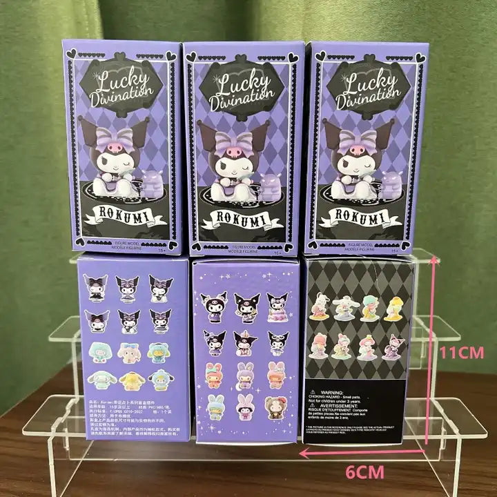 6pcs per Set tHot Blind Box Sanrios Pvc Model Figure My Melody Cartoon Kuromi Mystery box Cinnamoroll Surprise Gift Figure Toys