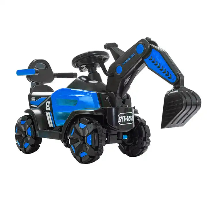 Kids Ride-On Electric Tractor with Remote Control and Trailer - Fun Excavator Toy for Outdoor Adventures