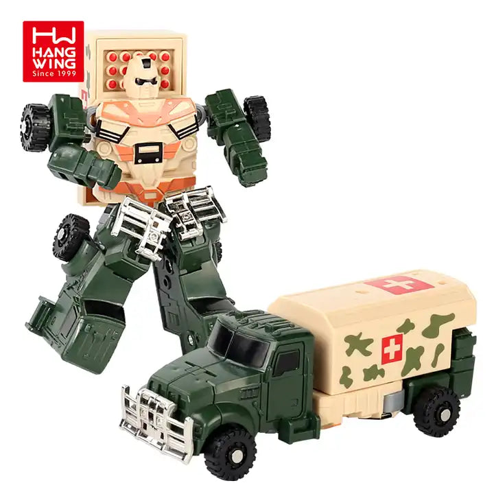 RGB1 Boys Toy Transforming Robot - Military Team Vehicle Fighting Robots - ABS Deformation Toy for Kids