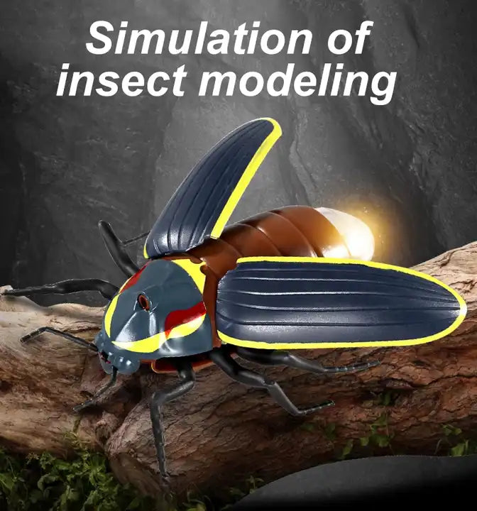 Realistic Infrared Remote Control Lightning Bug Toy - Glow-in-the-Dark RC Insect with Light Effects