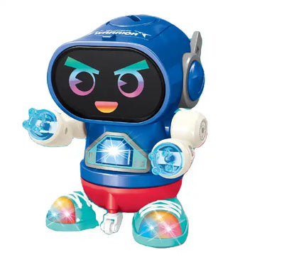 Multi-Color Battery Operated Electric Walking Robot Toy | Rotation Arm Swing with Light and Sound Effects