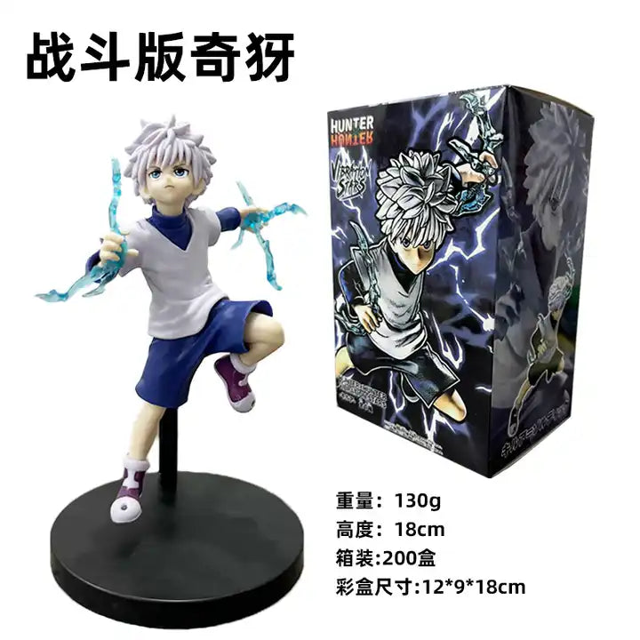 6 Styles Hunter Manga Figurine Statues - HXH Battle Ver. - Killua Zoldyck Hisoka Chrollo Lucilfer Kurapika Illumi PVC Anime Figure