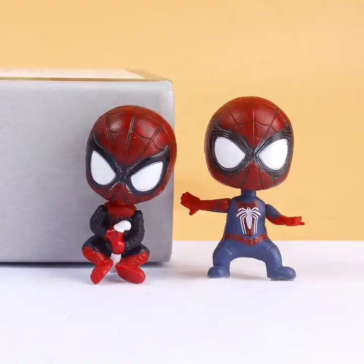 5 PCS/SET Spider-Man Toys - Pop Superhero Action Figures with Spider Q Doll for Kids