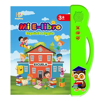 Kiddies Educational Toys For Kids 2023 English Spanish Alphabet Sound Language Learning E-Book Machine for Toddlers