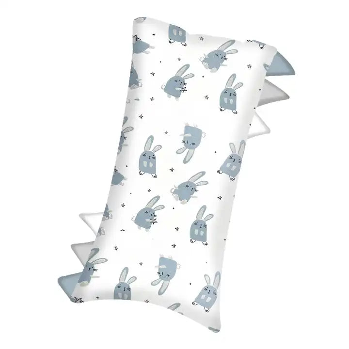 Adjustable Three-Sided Baby Pillow with Cool Fabric & TPE Hose Filling - Breathable Comfort for Infants