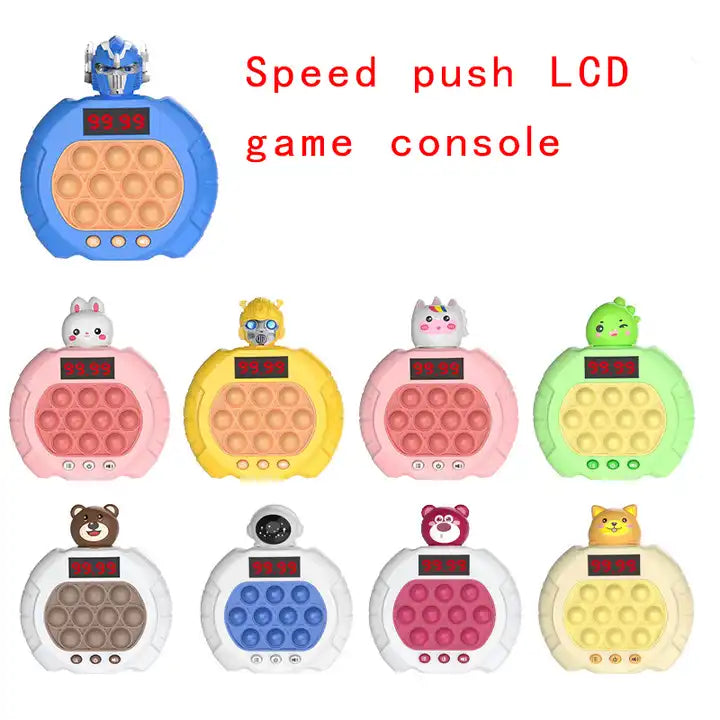 Electronic Pets Fidget Puzzle Game Console | Fast Push Bubble Game with Light & Pop for Kids