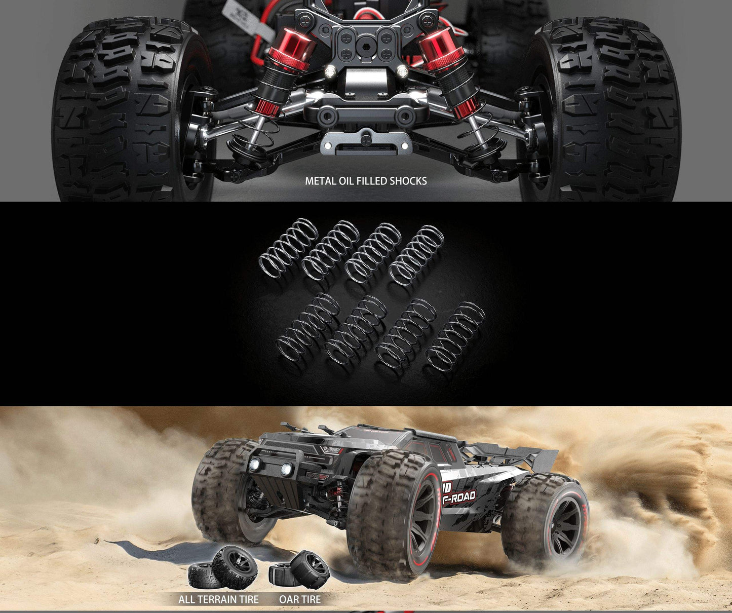 MJX 14210 1/14 RC Buggy High-Speed 55km/h 4WD Brushless Off-Road Remote Control Car - 2.4G, 7.4V 3000mAh Battery