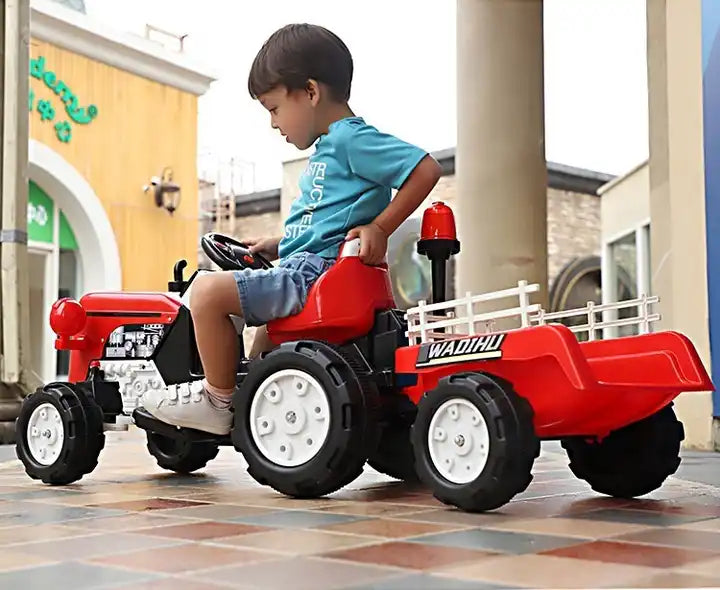 Electric Kids Ride-On Tractor - Battery-Powered Walking Tractor for Children