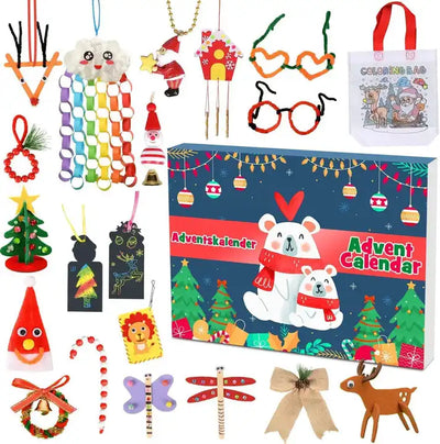 OEM LOGO  Christmas Advent Calendar Countdown Christmas Blind Box Children's Handmade DIY Toys