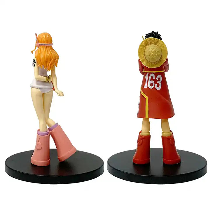 16CM 1 Piece Luffy Nami Figurine Model Ornaments - PVC Anime Figure 2024 New Manga Luffy Figura Anime Statue Toy Doll