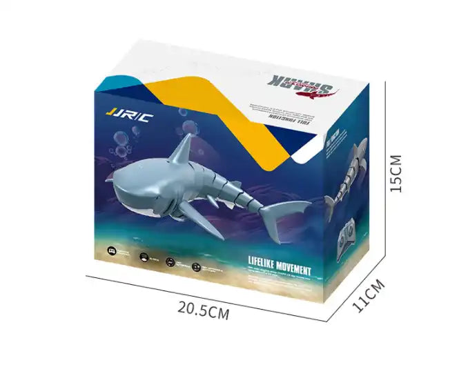 JJRC S10 Remote Control Boat - 2.4G RC Shark Simulation Waterproof Ship Toy for Kids