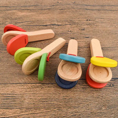 Percussion Instrument Baby Handle Castanet | Clapping Educational Toy for Kids