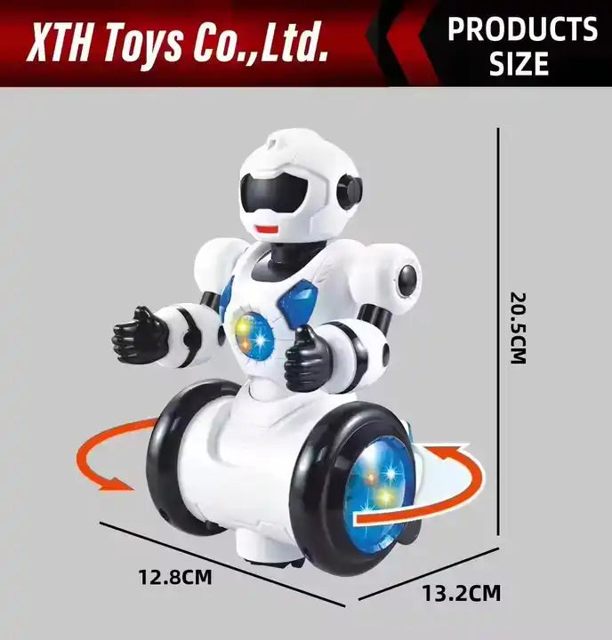 360 Degree Rotating Intelligent Educational Robot Toy with Lights & Music for Kids – Early Learning Companion