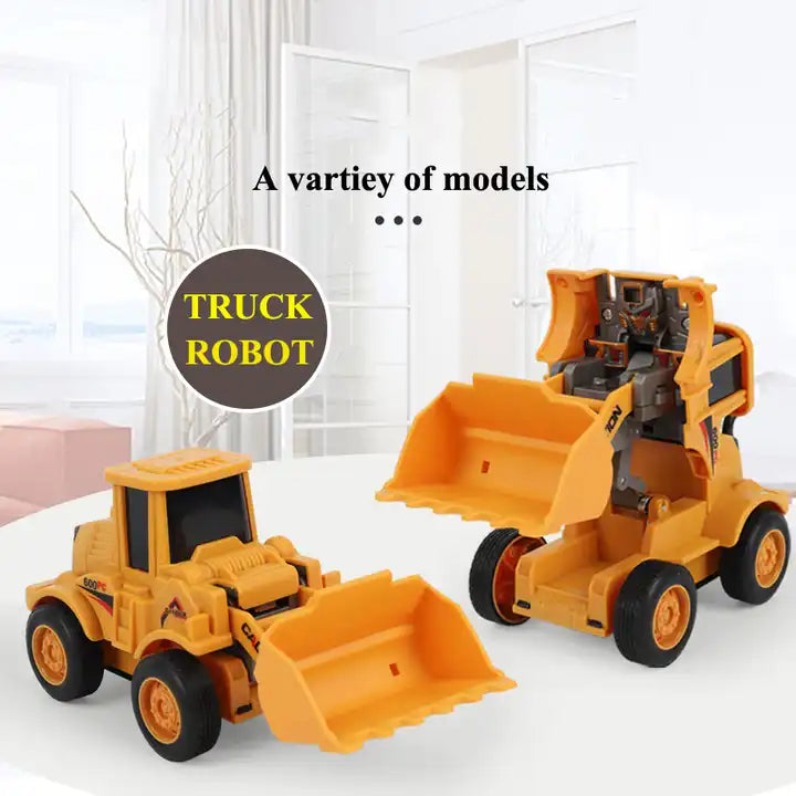 Friction Power Transforming Construction Toy Truck - Construction Transform Robot Toy 2023