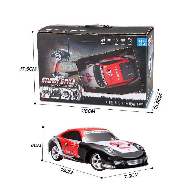 1/28 Scale 4WD Alloy High-Speed Electric RC Drift Car – Remote Control Racing Car