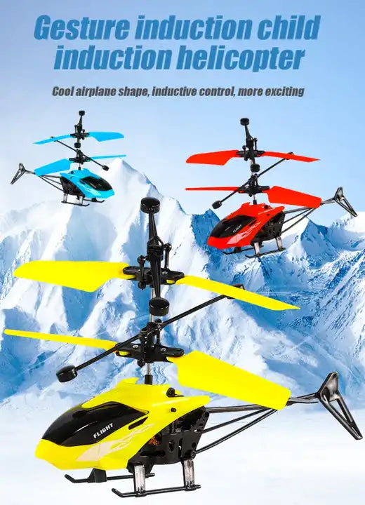 Induction Aircraft Charging Helicopter Toys - Easy Control with Light Infrared Device Toys (Colour May Vary)