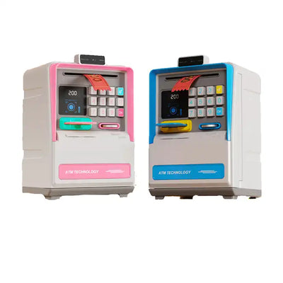 New Simulation Face Recognition ATM Cash Pot | Automatic Rolling Money Safe Bank Box | Educational Toy Gift